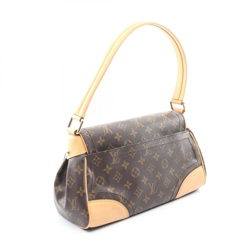 Louis Vuitton Shoulder Leather Brown Beverly Bag Canvas Monogram